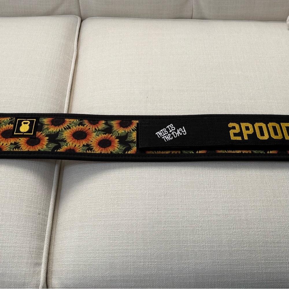 2POOD Sunflower Weightlifting Belt 3 inch petite size S